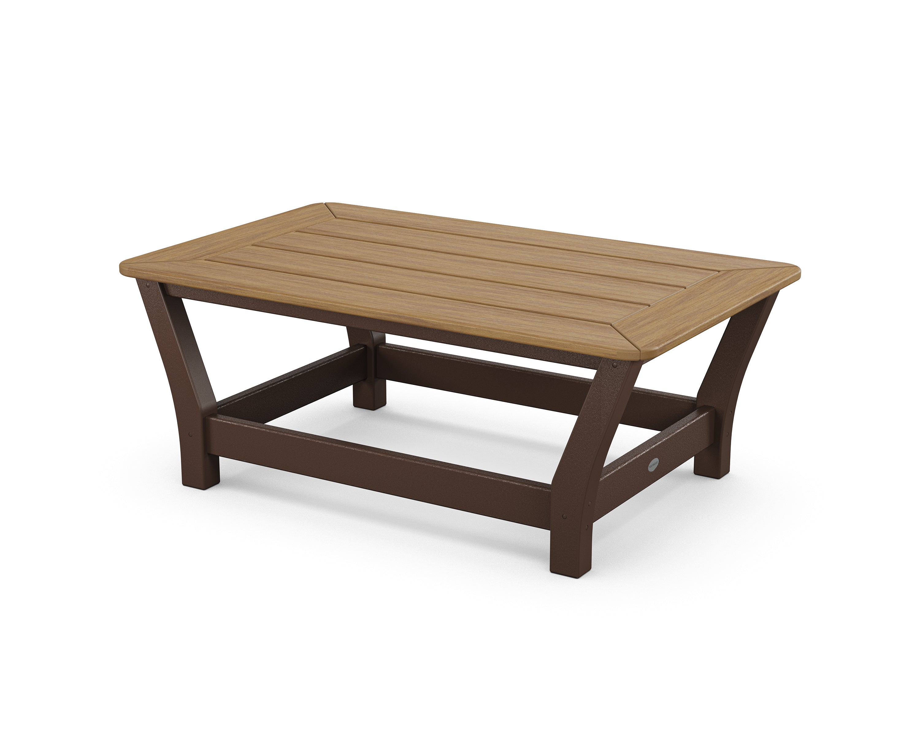 POLYWOOD Harbour Slat Coffee Table - Durable Outdoor Furniture for Patio, Deck & Garden - Weather-Resistant & Low Maintenance