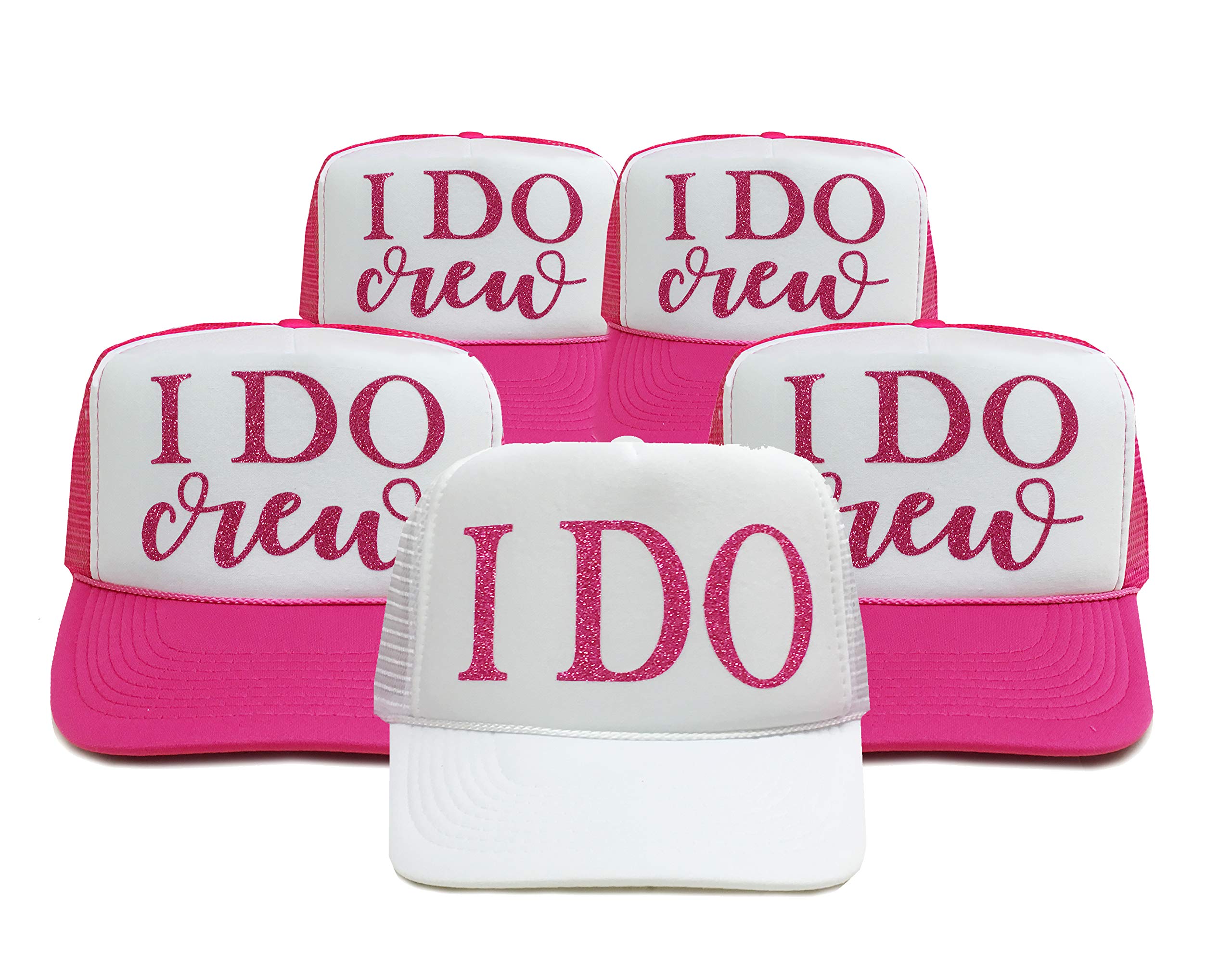Elegant 'I DO' Bachelorette Party Hats for Bride & Bridesmaids - Set of 5 Wedding Accessories - Perfect for Bachelorette Parties, Bridal Showers & Wedding Celebrations