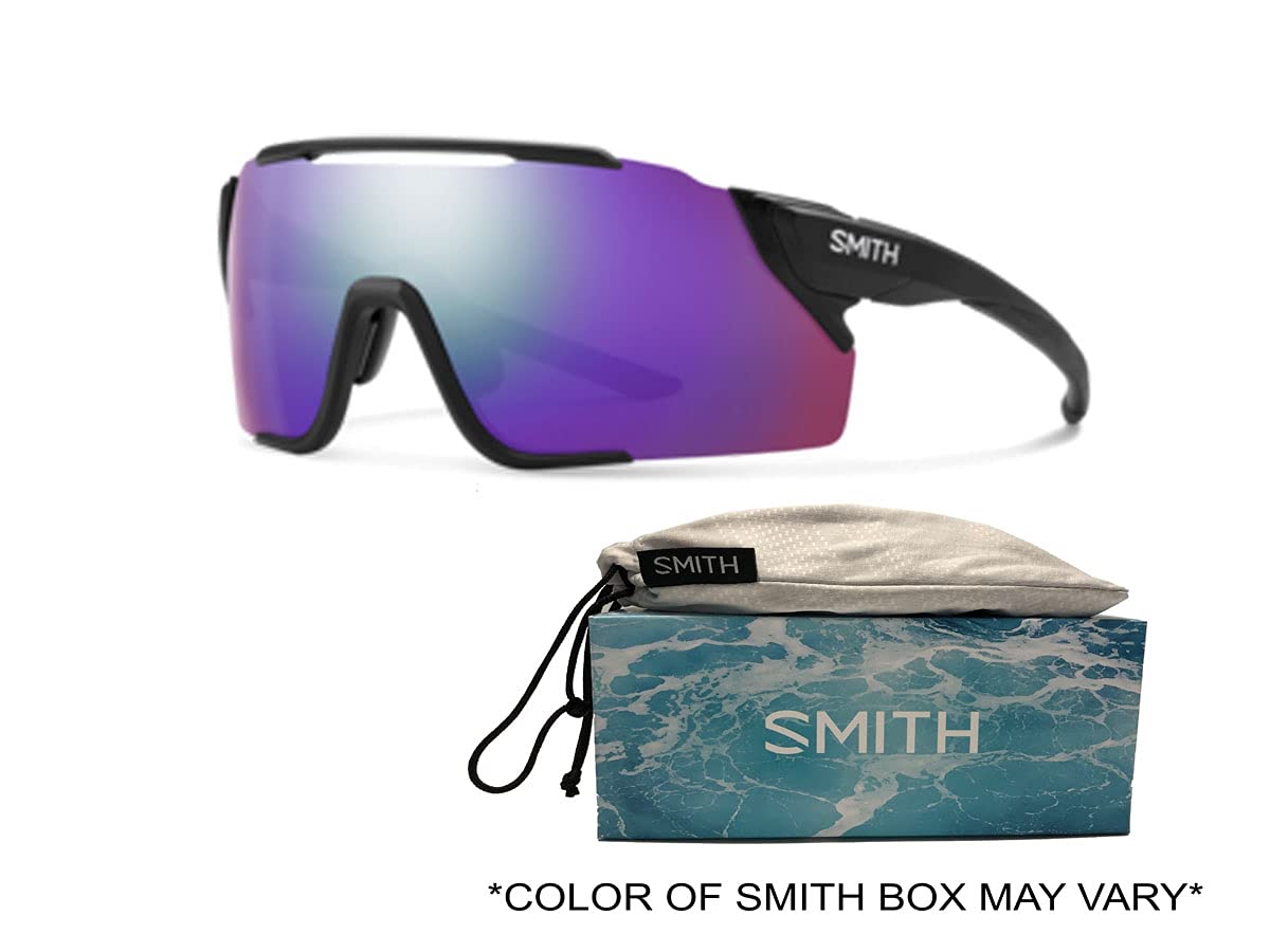 SMITH Attack Rectangle Sunglasses for Men & Women - UV Protection Polarized Sports Sunglasses + Premium Eyewear Care Kit Bundle | Perfect for Running, Cycling, Hiking & Outdoor Activities