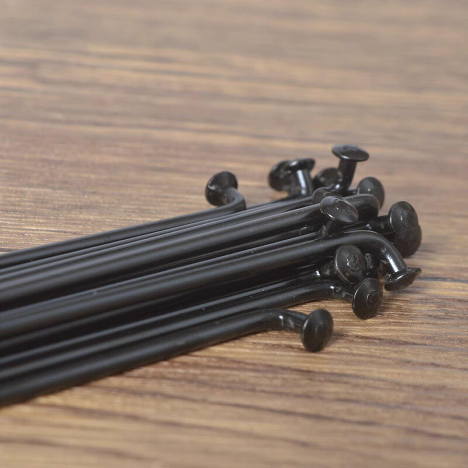 12G Black Carbon Steel Bicycle Spokes 76-280mm with Nipples - Compatible with E-Bikes, Tricycles & Most Bicycles (12PCS, 161mm) - Perfect for Wheel Repair, Replacement & Custom Builds