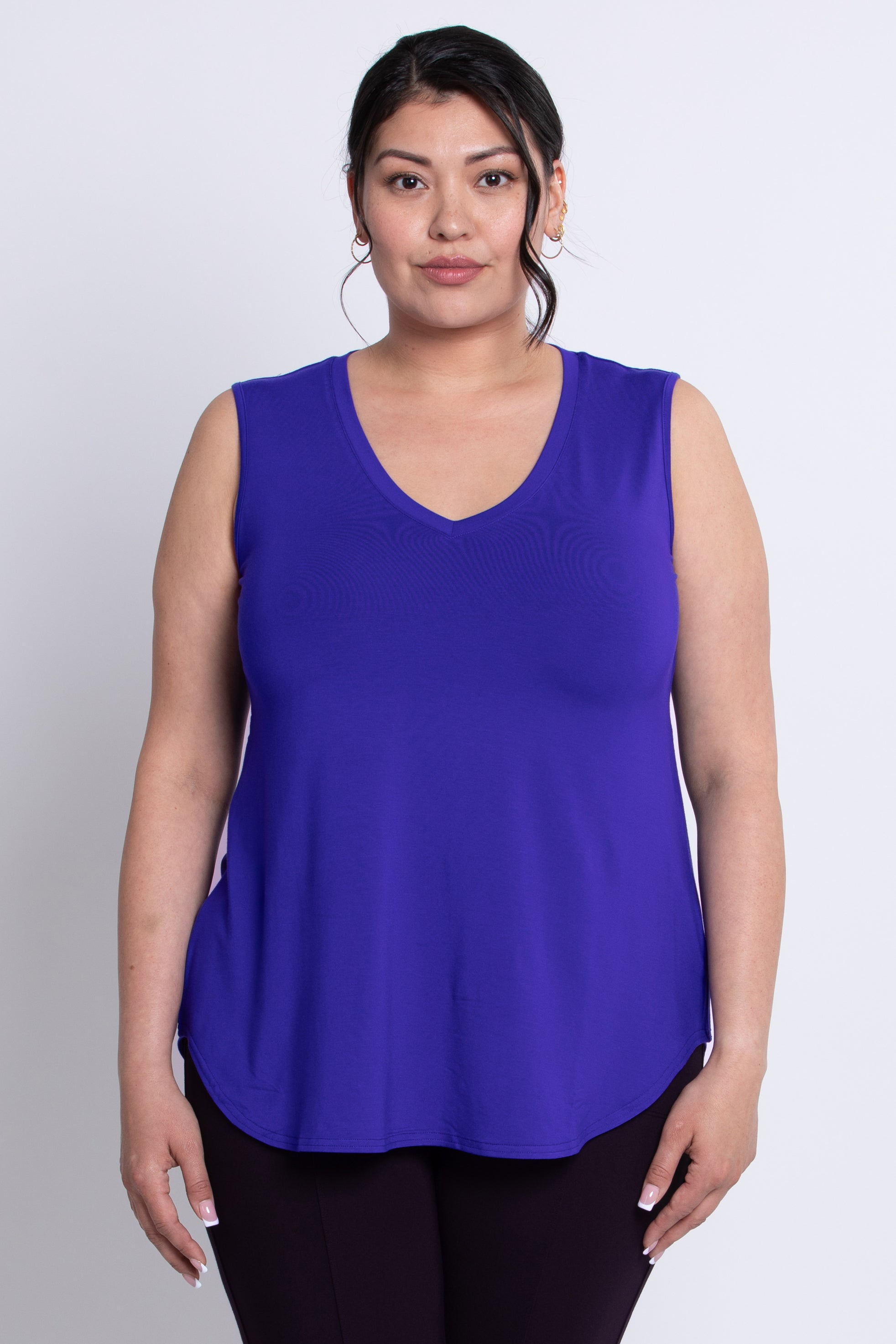 Premium Women's Bamboo Tank Top - Soft & Breathable Jackie Style in Violet - Perfect for Yoga, Workouts & Summer Casual Wear