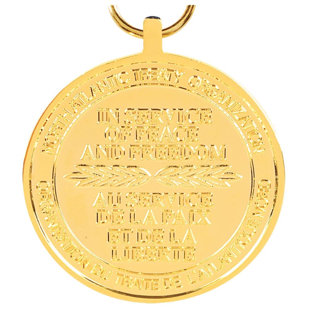 MEDALS OF AMERICA EST. 1976 NATO Bosnia Service Medal - Miniature Anodized Military Award for Collectors & Veterans | Display Case, Shadow Box, Uniform Decoration