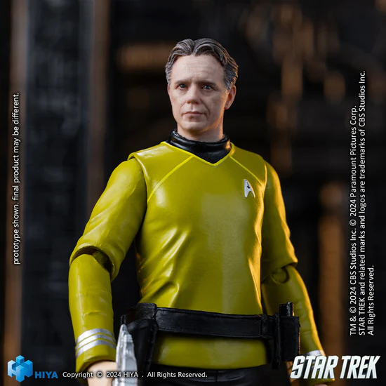 PRE ORDER 1/18 HIYA 4inch Action Figure - Exquisite Mini Series STAR TREK 2009 Captain Pike Collectible Toy | Perfect for Display, Gifts & Star Trek Fans