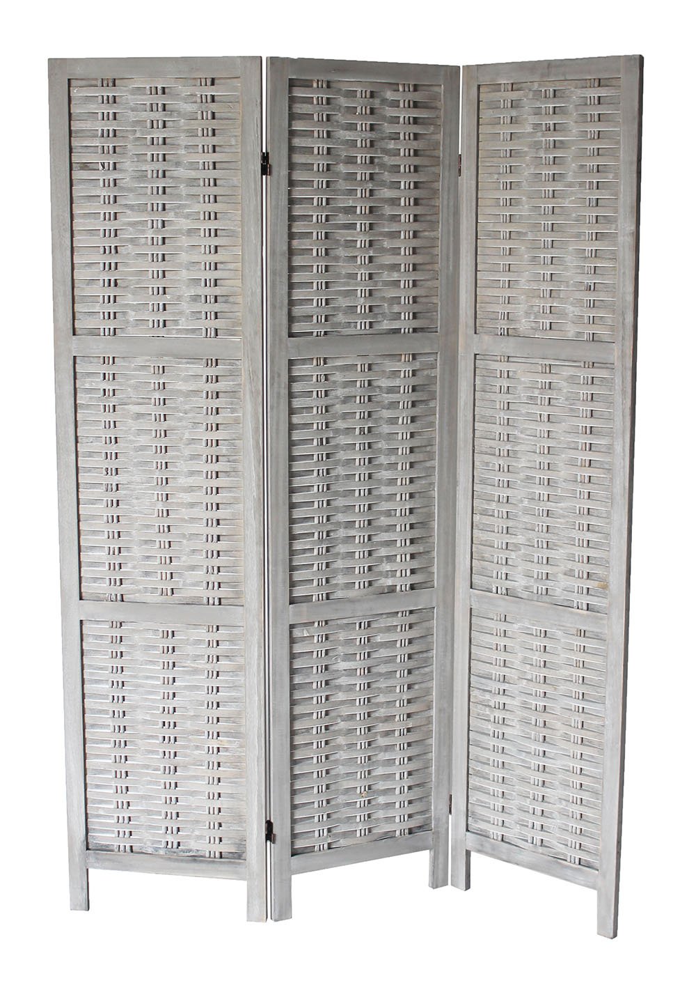 Mack Standard 3-Panel Room Divider Screen - Gray Privacy Partition for Home, Office & Dorm Room - Space Separator for Living Room, Bedroom & Studio