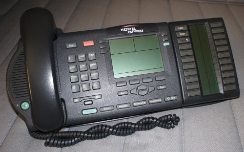 Nortel Meridian M3904 Business Phone with Dual 22-Button Extension Module - Ideal for Office Communication & Call Center Use