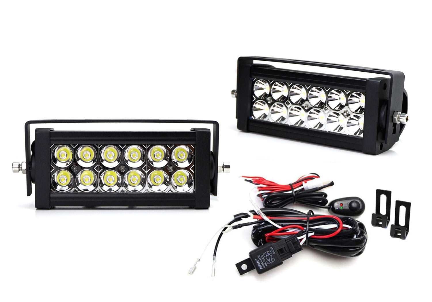 Double Row LED Light Bars with Rear Bumper Mount & Wiring Kit for 2014-2022 Toyota 4Runner - Off-Road Lighting for Night Driving, Camping & Adventure