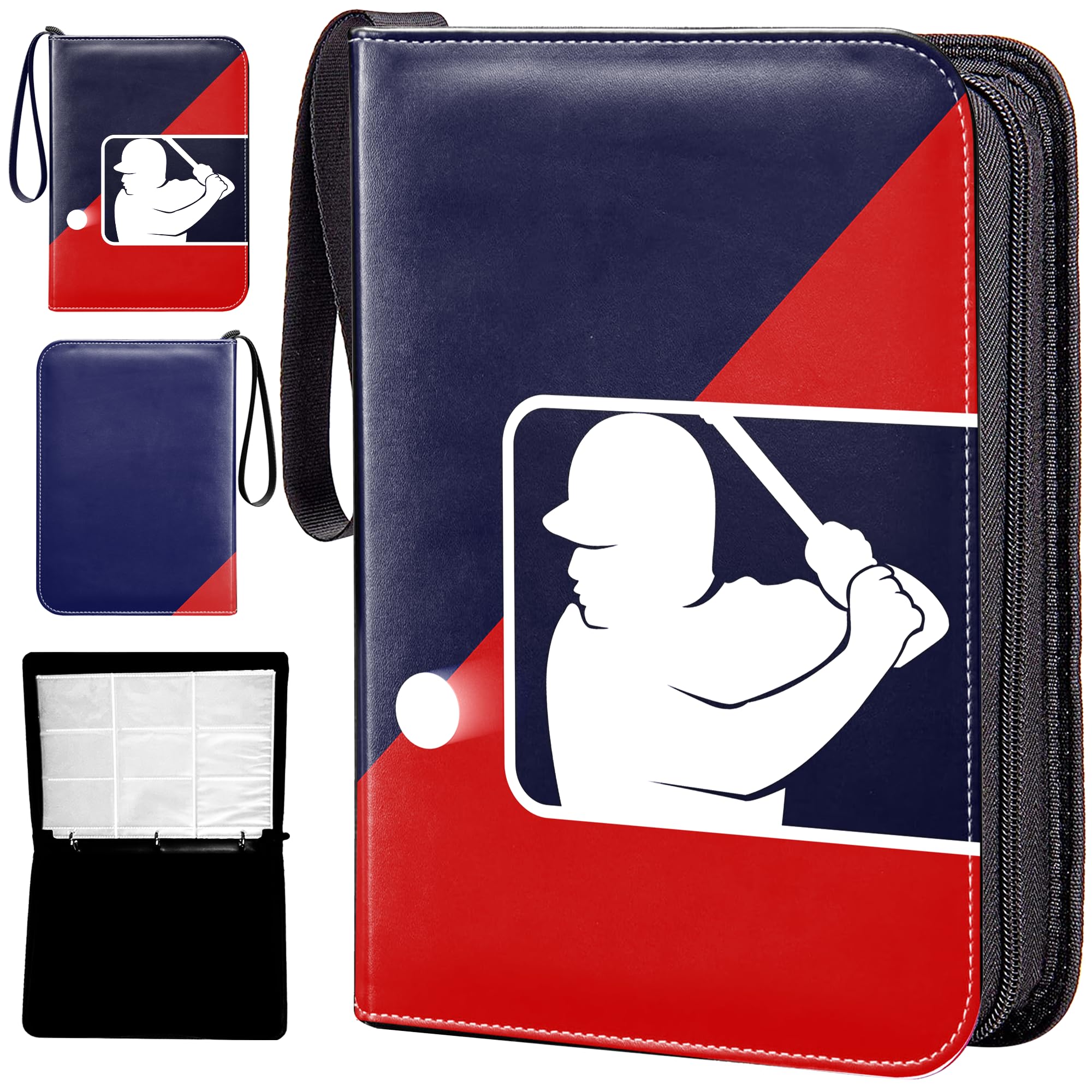 Premium Sports Card Binder with 900 Sleeves - Organize Baseball, Football & Trading Cards - Perfect for Collectors, Tournaments & Display Storage