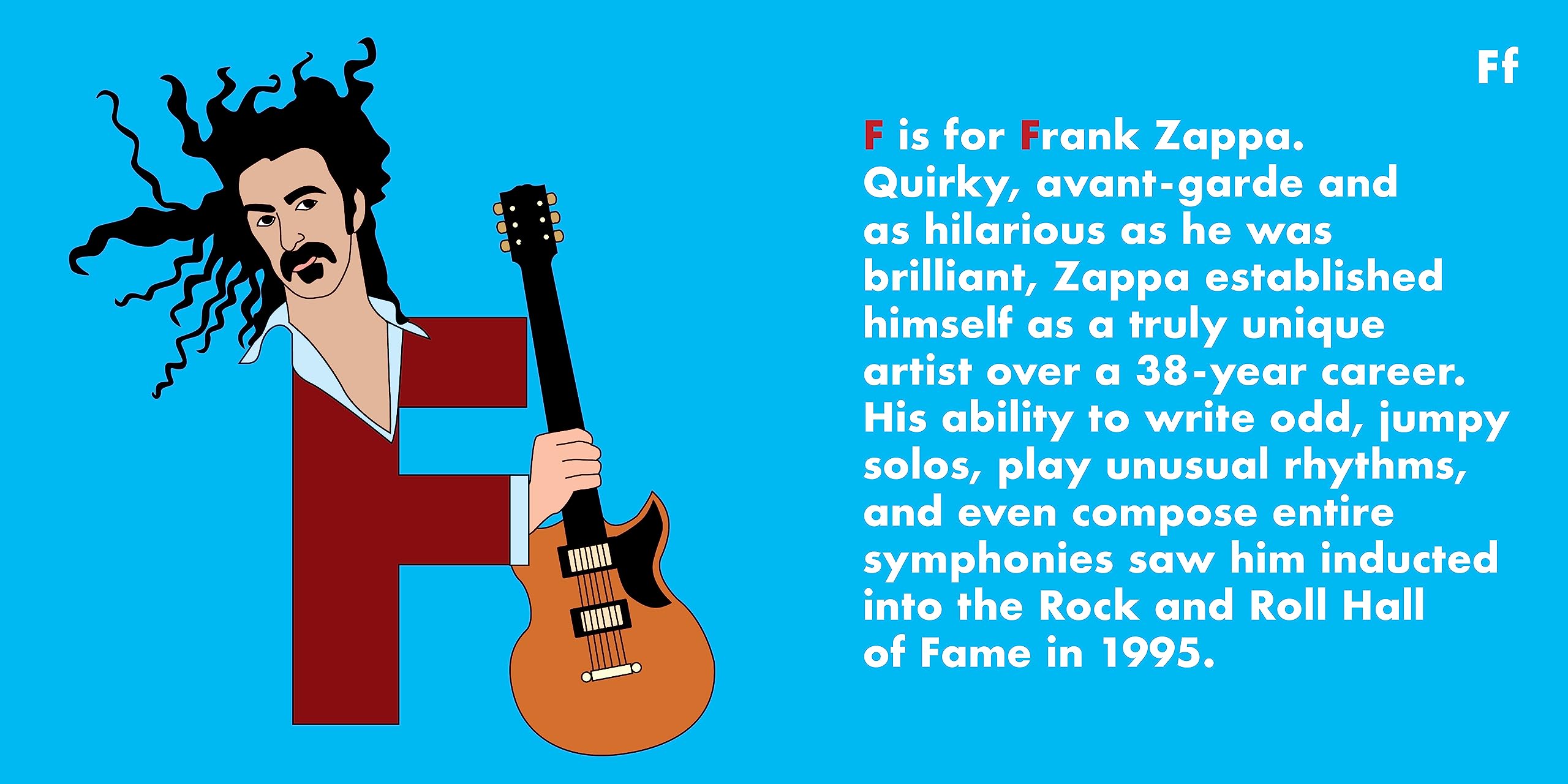 Guitar Legends Alphabet Poster - Music Room Decor, Guitarist Gift, Educational Wall Art for Musicians & Music Lovers - Perfect for Home Studios, Classrooms & Music Shops