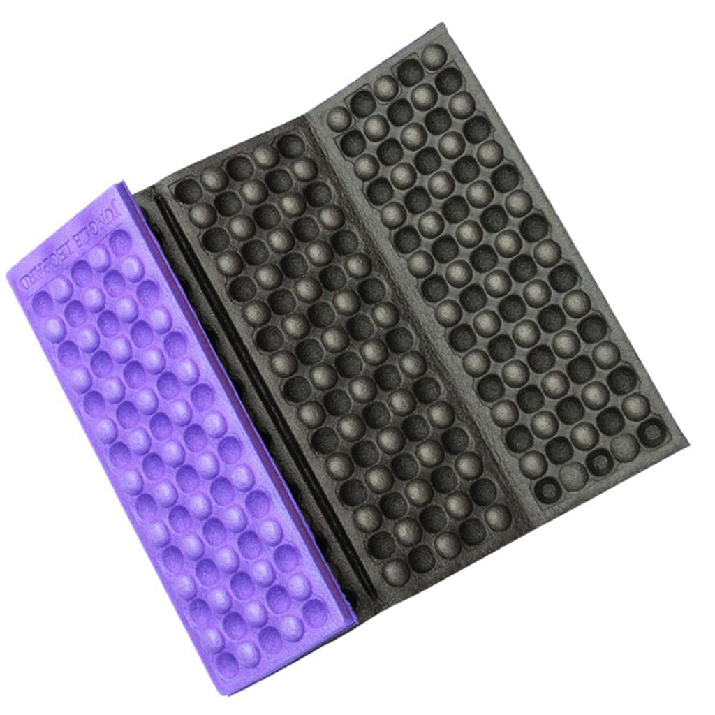 Foldable Outdoor Camping Mat - Portable Waterproof XPE Foam Cushion for Beach, Picnic & Hiking | Lightweight Travel Seat Pad for Camping, Backpacking & Outdoor Activities (Purple)