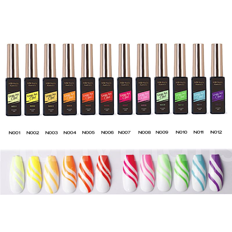 Premium Liner Art Gel Collection Kit - 12 Vibrant Colors for Nail Art, DIY Manicures & Professional Salon Use - Perfect for Beginners & Experts - Long-Lasting & Chip-Resistant Formula