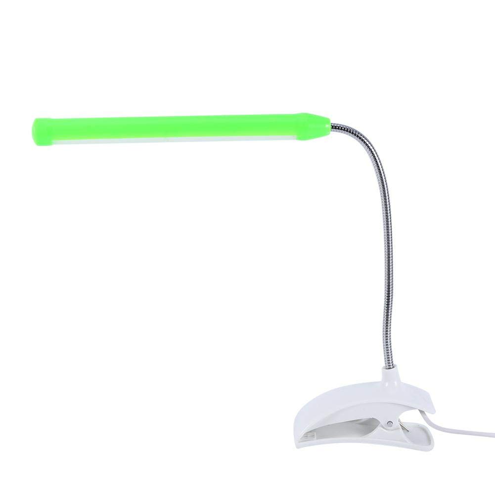 USB LED Clip Light - Adjustable Reading Light for Home, Office, Classroom & Bedroom | Green LED Desk Lamp for Studying, Working & Night Reading