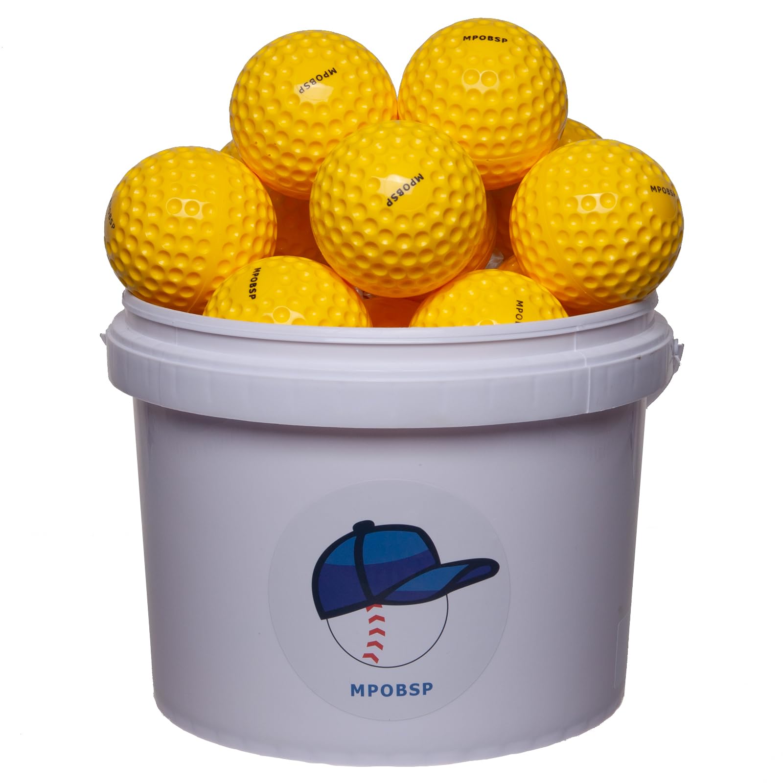**12-Pack Yellow Dimpled Practice Baseballs (105g) - Ideal for Pitching Machines, Team Sports & Baseball Training | Durable for Outdoor Practice & Player Drills**