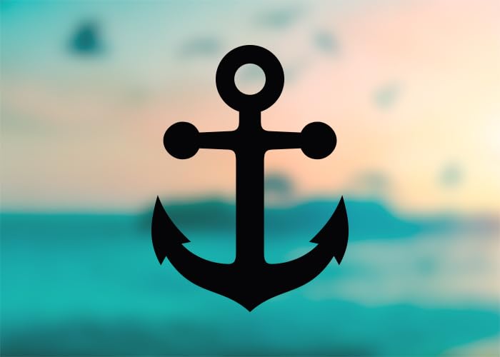 Premium Anchor Car Vinyl Decal Sticker - Custom Sizes Available - Perfect for Cars, Trucks, Laptops & Water Bottles Decoration