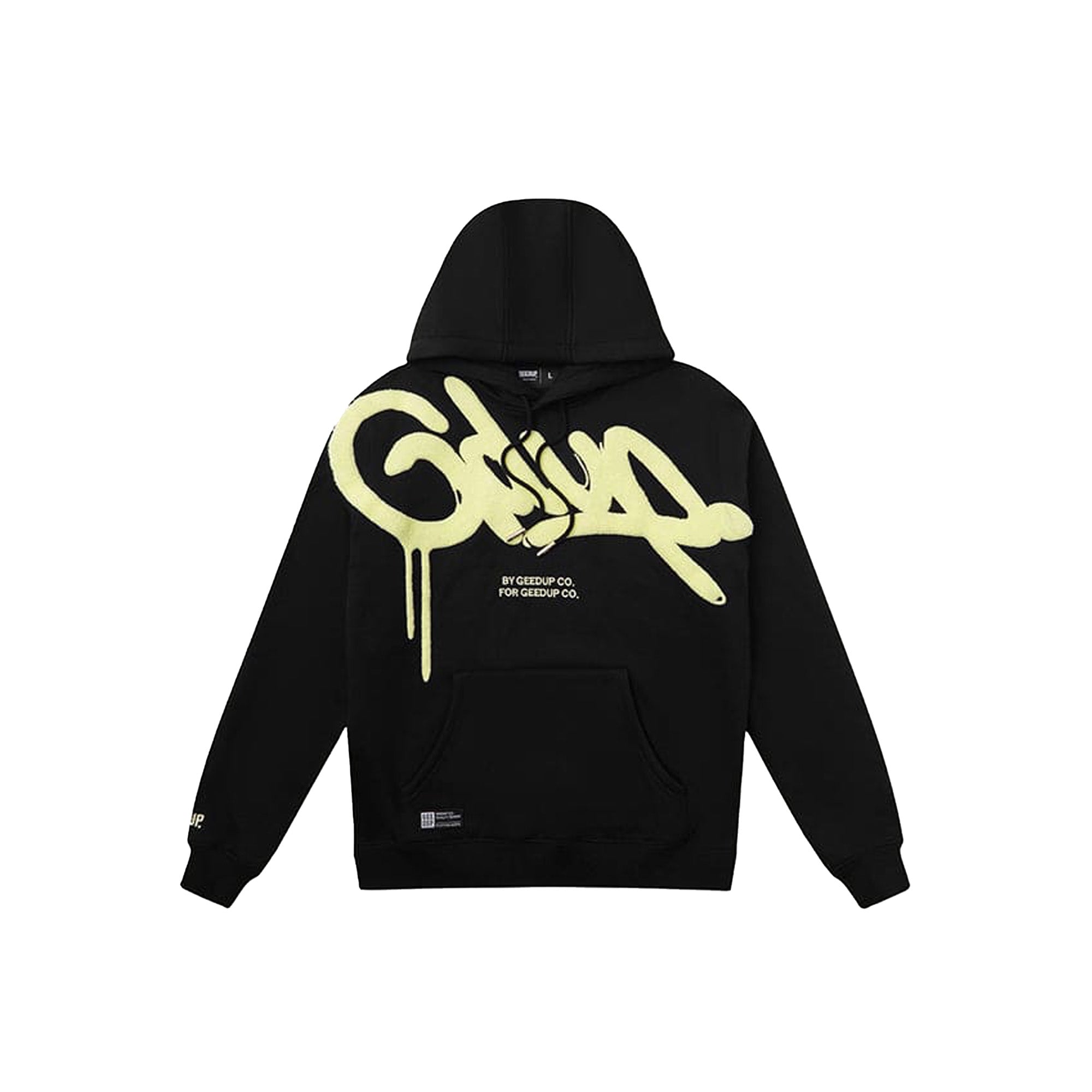 Geedup Handstyle Hoodie 'Black / Sorbet' (2025) - Trendy Streetwear Pullover for Men & Women - Perfect for Casual Outfits, Urban Fashion, and Everyday Comfort