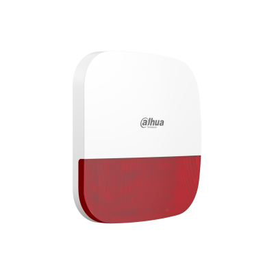 DHI ARA13 W2(868) Wireless Outdoor Siren with Red Flashing Light - Home Security Alarm System for Burglar Deterrent & Emergency Alerts