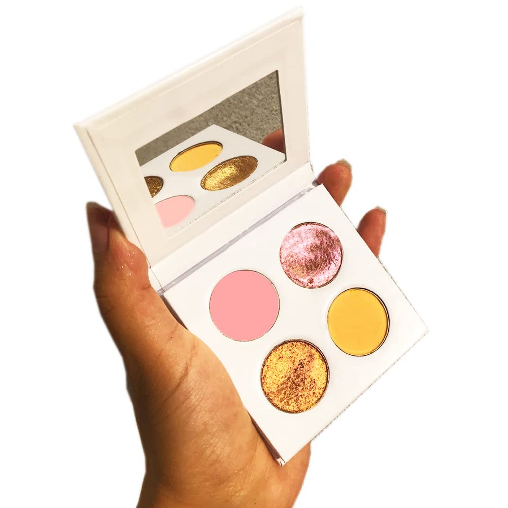 4 Colors Pigmented Eyeshadow Palette - Matte & Duochrome Shades, Creamy Blendable Formula, Long Lasting Natural Makeup for Day & Night Looks | Perfect for Everyday Wear, Parties & Special Occasions