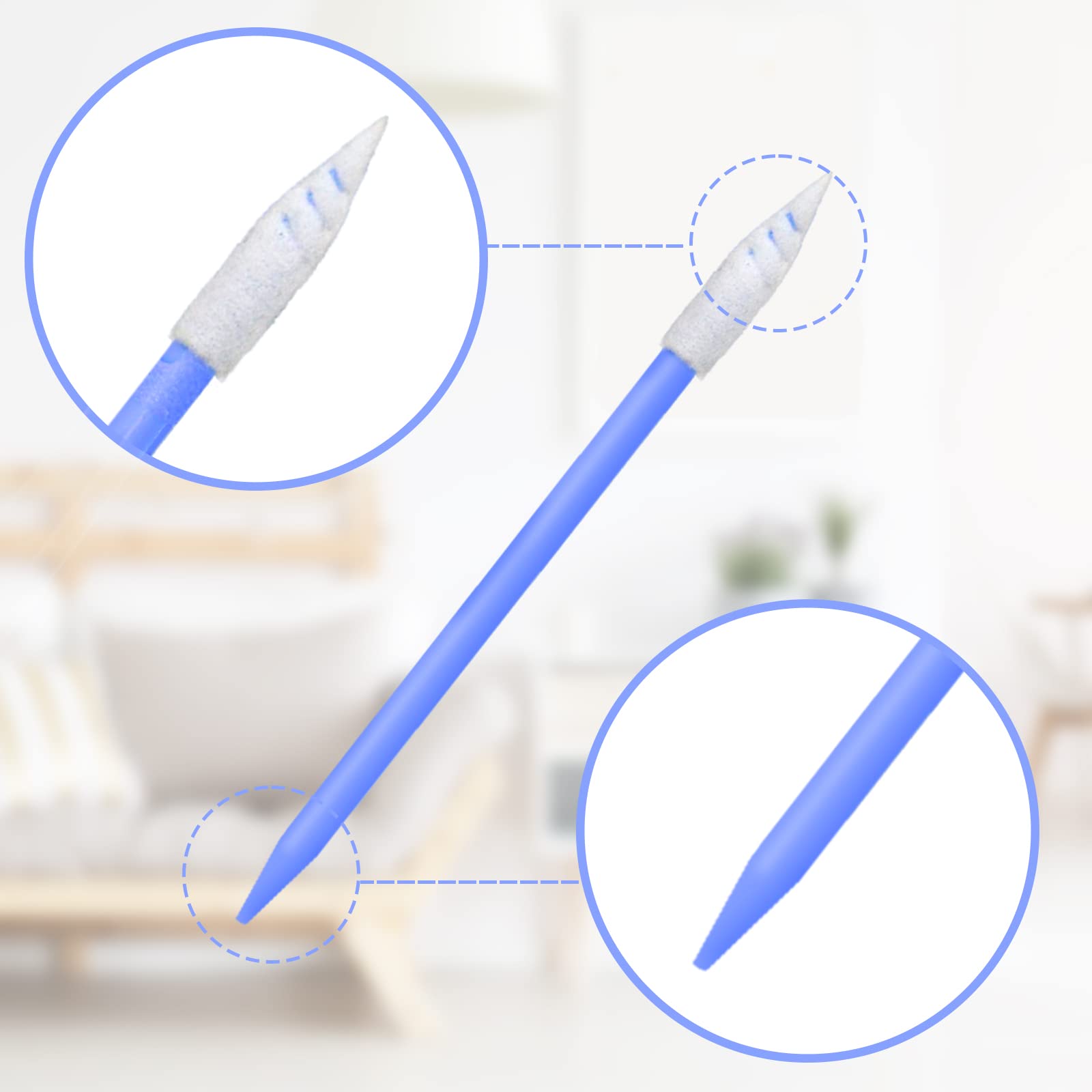 Wellgler's 200pcs Foam Cleaning Swabs - Precision Cleaning Tools for Electronics, Guns & Solenoid Valves | Perfect for Narrow Gaps, Tracks & Hard-to-Reach Areas | Multi-Purpose Cleaning for Gadgets, Firearms & Industrial Equipment