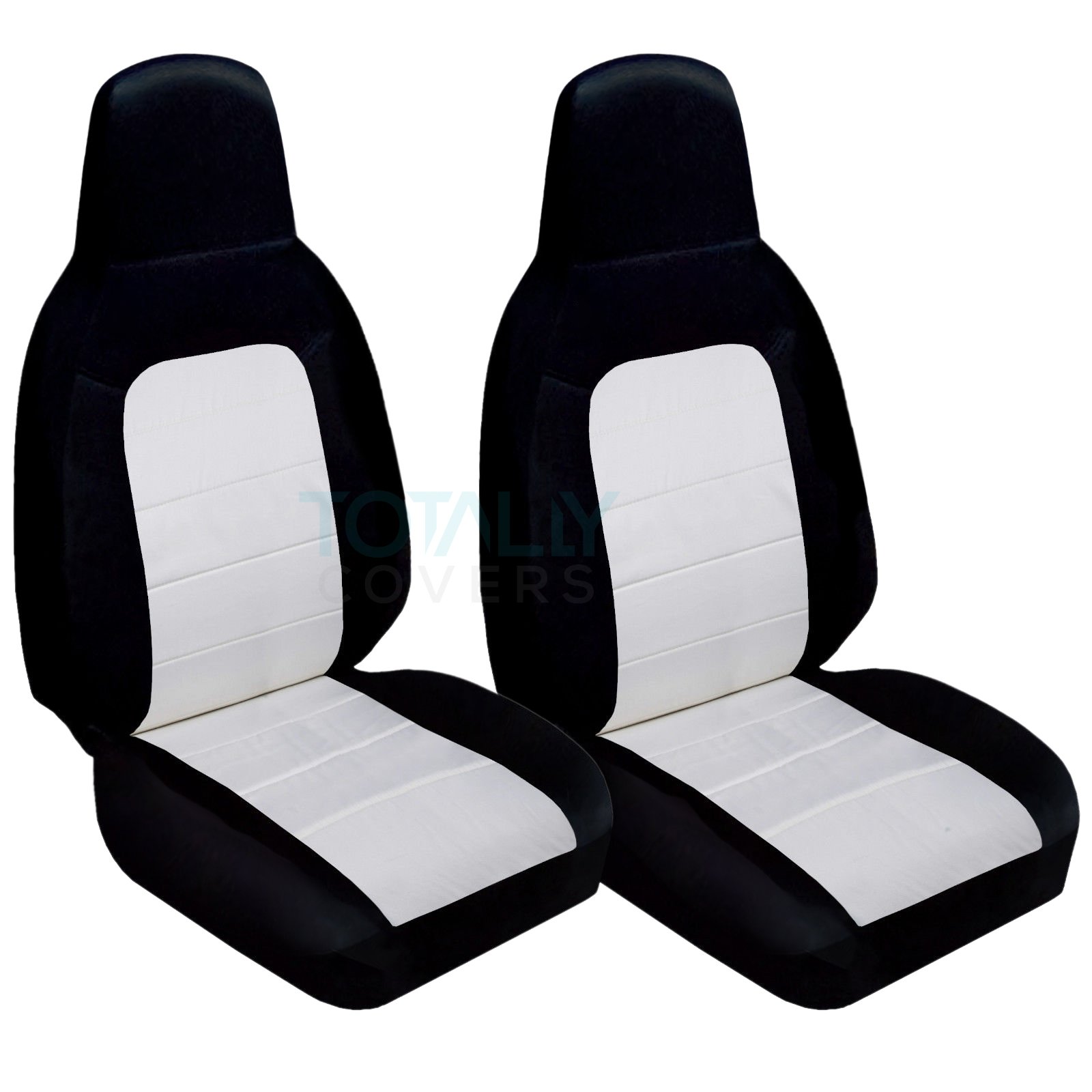Premium Black & White Seat Covers for 2006-2015 Mazda MX-5 Miata - 22 Color Options, Airbag & Seat Belt Compatible - Perfect for Road Trips & Daily Commutes