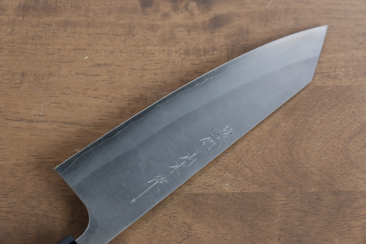 Nao Yamamoto 180mm Nashiji Bunka Knife - Silver Steel No.3 Blade with Walnut Handle - Perfect for Sushi, Vegetables & Meat Cutting - Japanese Kitchen Knife for Professional Chefs & Home Cooks