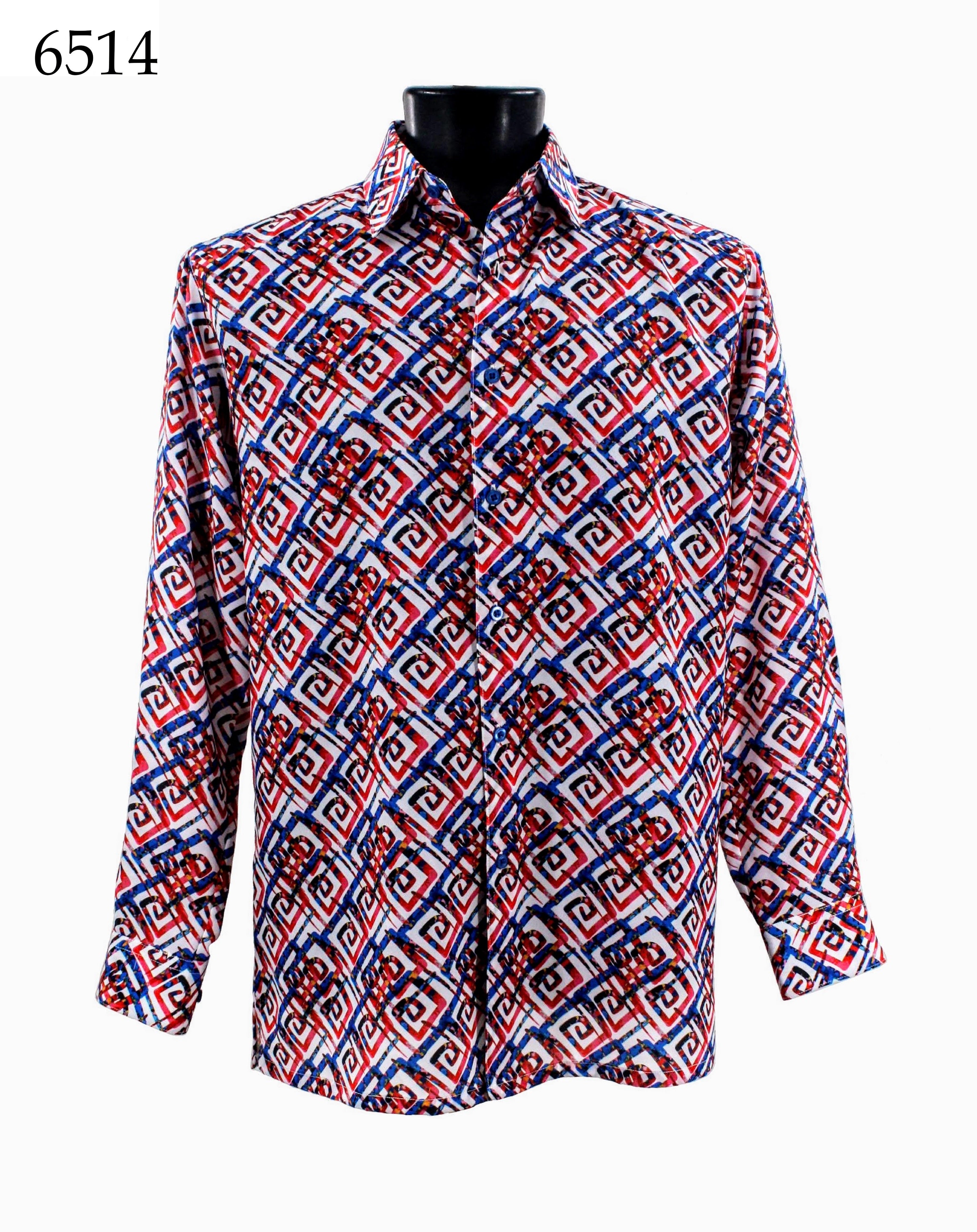 Bassiri Men's Long Sleeve Casual Shirt 6514 - Comfortable Button Down Work Shirt for Office, Business, and Everyday Wear