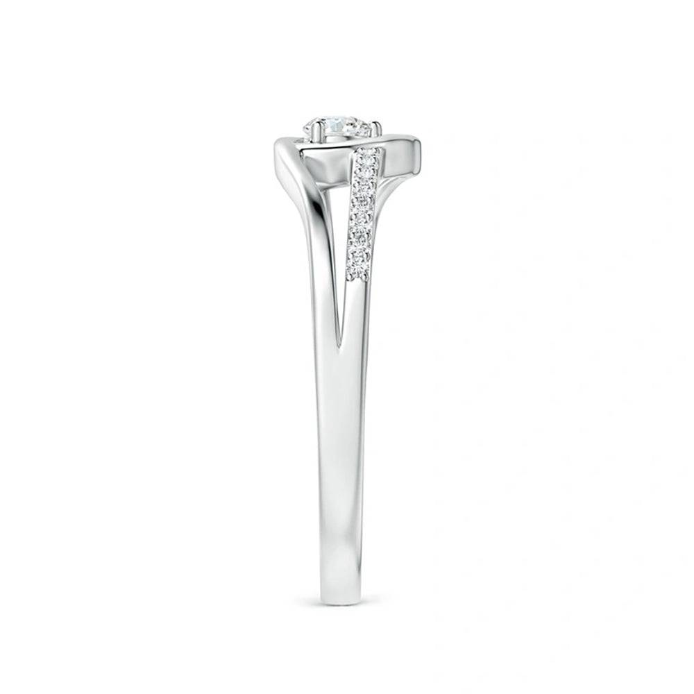 Lab Grown Diamond Heart Solitaire Promise Ring - 14K White Gold Engagement Ring for Women, Gift for Girlfriend, Anniversary & Valentine's Day Jewelry