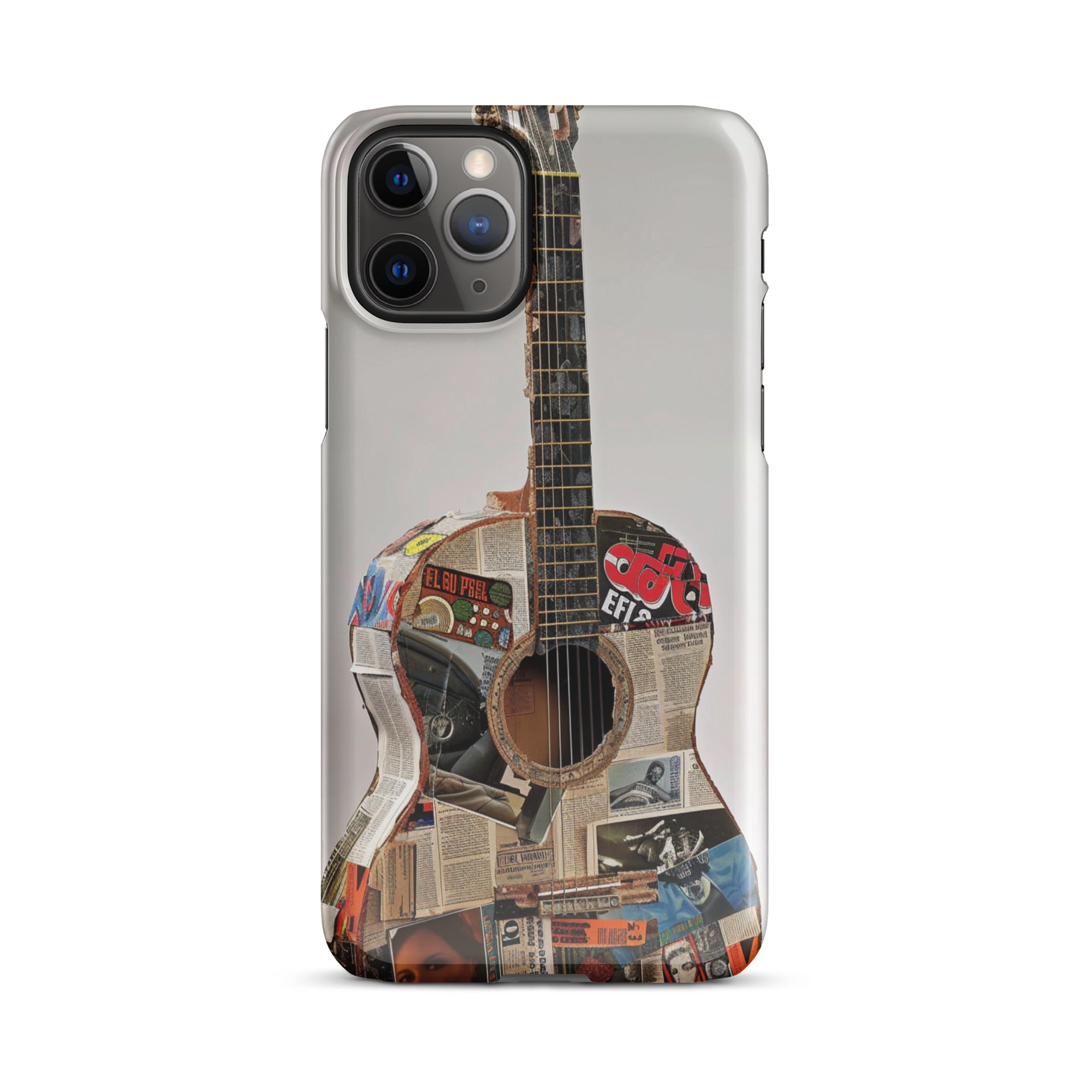 Durable Guitar Snap Case for iPhone 14/13/12/11 Pro Max - Shockproof Protective Phone Cover with Stylish Guitar Design - Perfect for Musicians, Guitar Lovers & Music Festival Goers