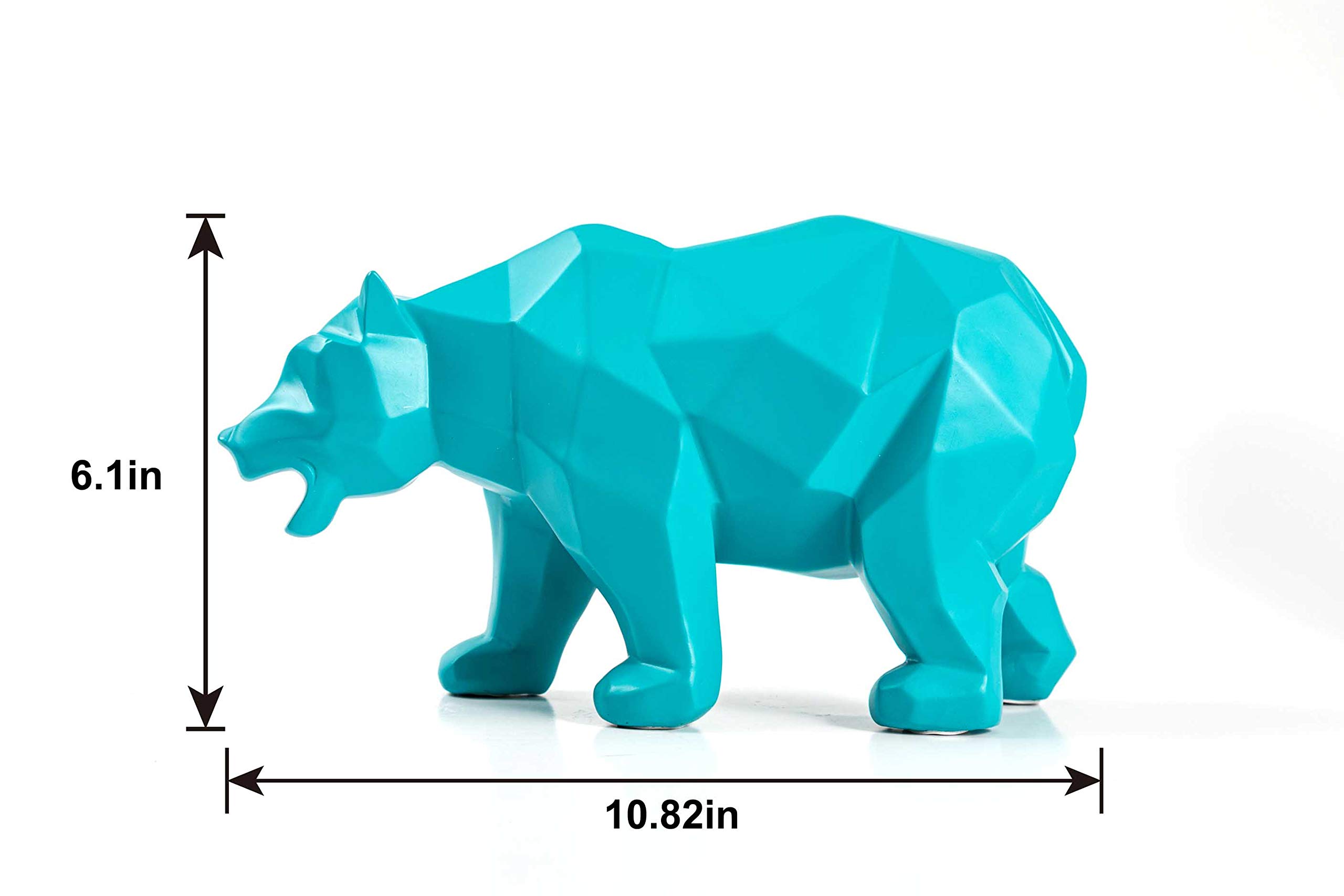 Blue Bear Statue - Modern Animal Sculpture for Home & Office Decor, Perfect for Living Room Table, Bedroom Shelf, Cabinet or Desktop Display | Unique Gift Idea for Animal Lovers & Interior Design Enthusiasts | Adds Elegant Touch to Any Space
