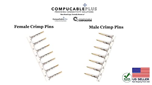 High Density D-Sub Crimp Pins - 50 Pack Male Connector Pins for Electronics & Industrial Applications - Perfect for Computer, Audio & Network Equipment Repairs
