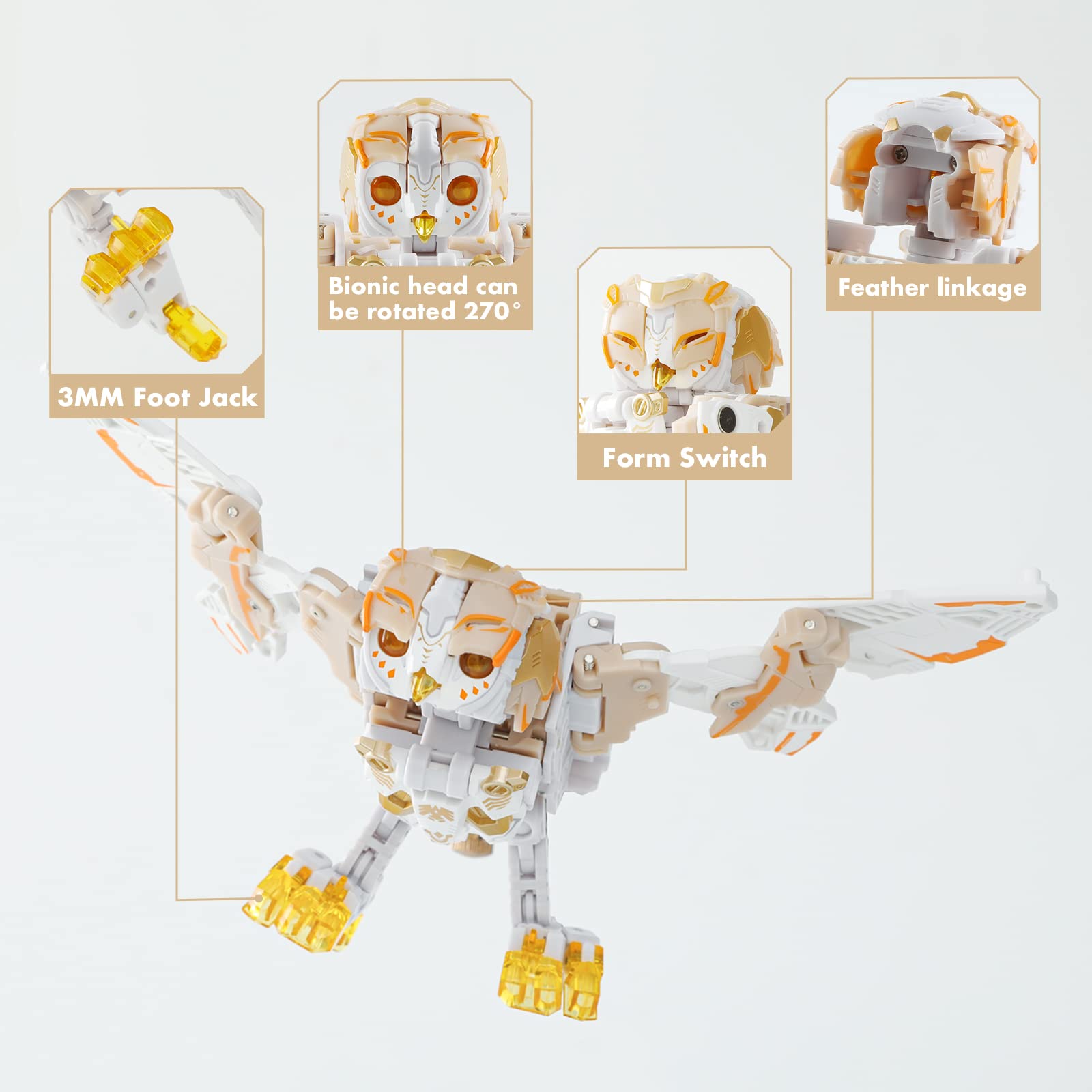 52TOYS BEASTBOX BB-41 WHITENOISE Owl Transformable Action Figure - 2.8 Inch Collectible Deformable Toy (2-in-1 Design) - Perfect Gift for Teens & Adults (Ages 15+) - Great for Birthday Parties, Collections & Display Shelves