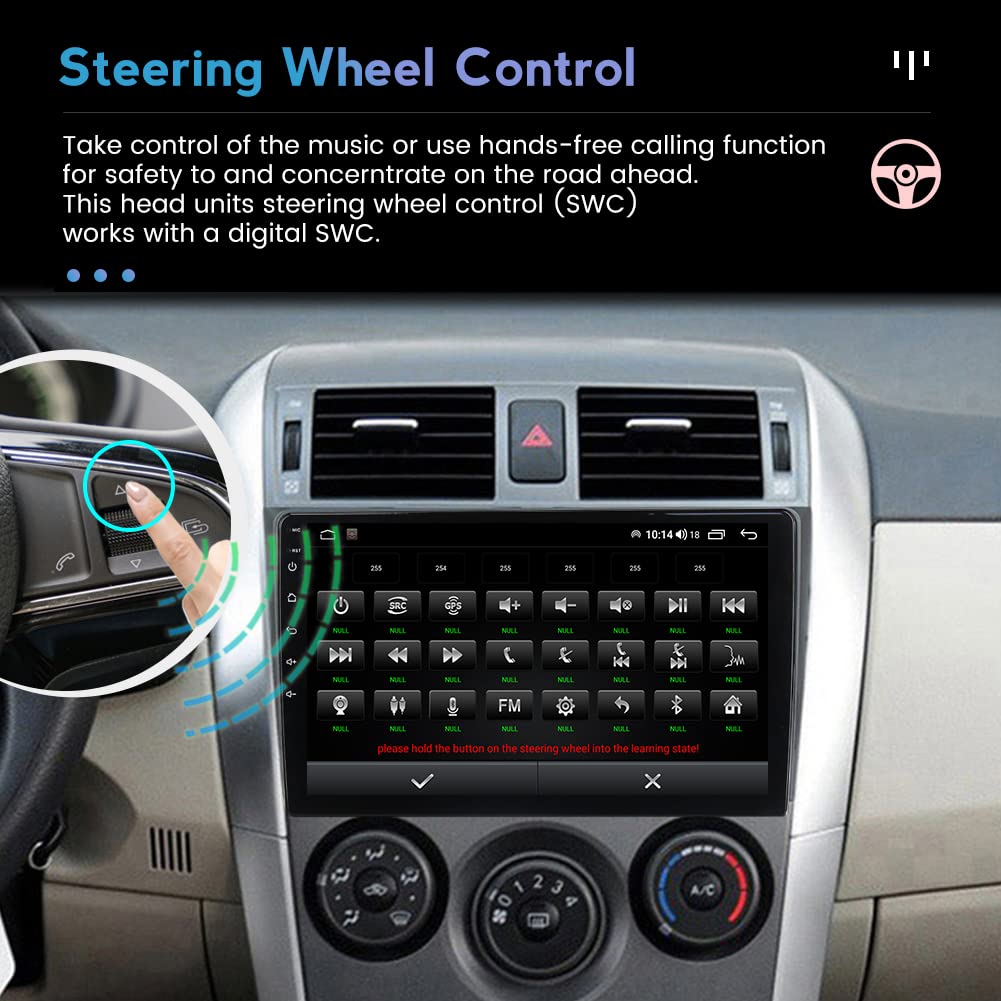 Android 12 Car Stereo for Toyota Corolla 2009-2012 | 9