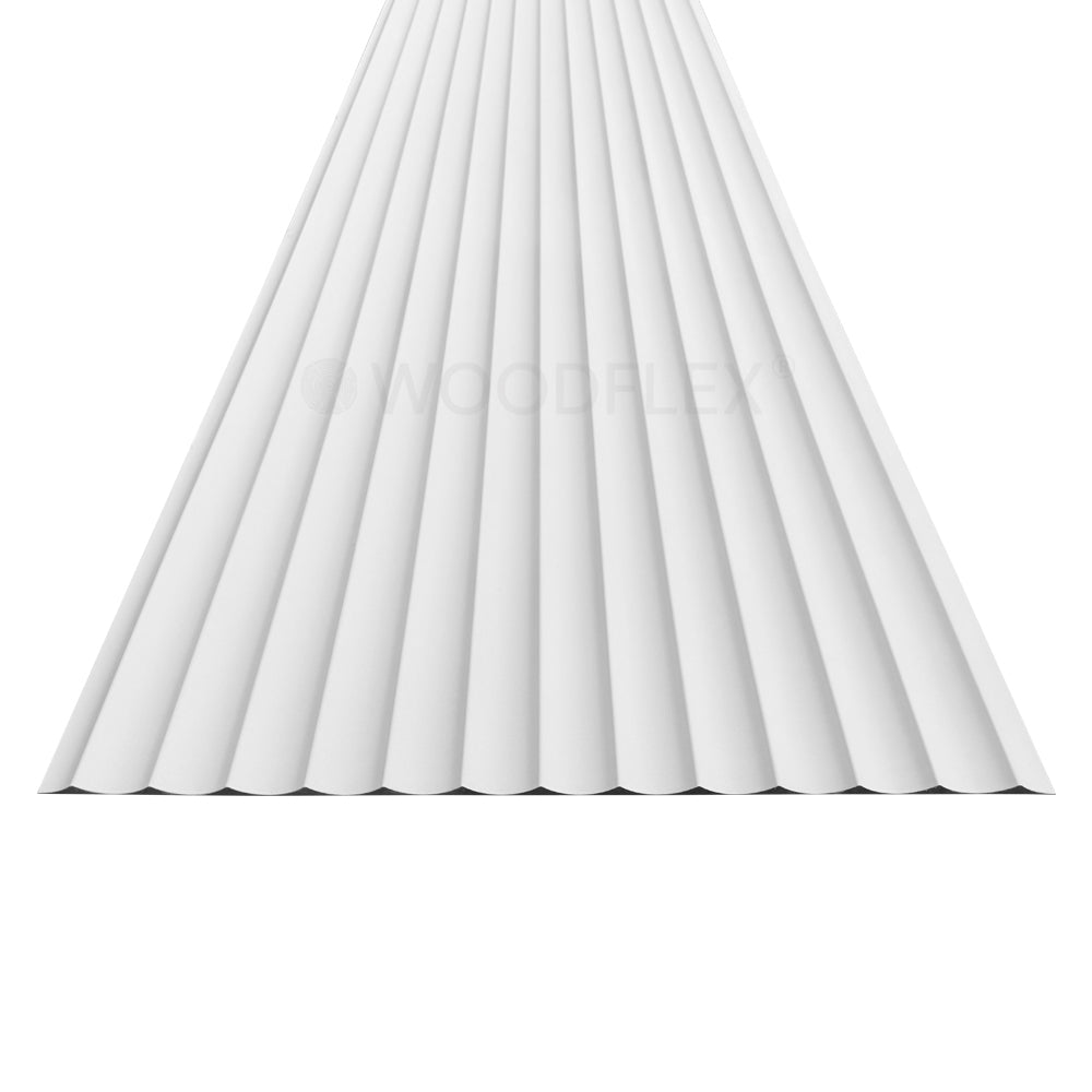 WOODFLEX White Primed Flexible Wave 46 Molding - 2700mm x 600mm - Perfect for Crown Molding & Interior Decoration
