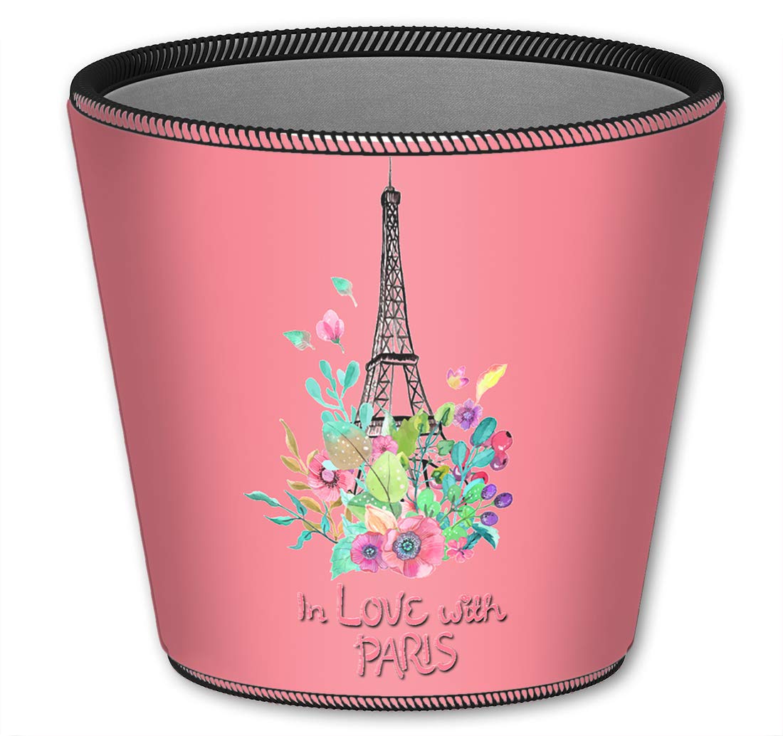 12-Oz Insulated Low Ball Tumbler with Removable Wet Suit Cover - Paris Themed Coffee Cup for Home, Office & Travel | MUGZIE In Love with Paris II Design