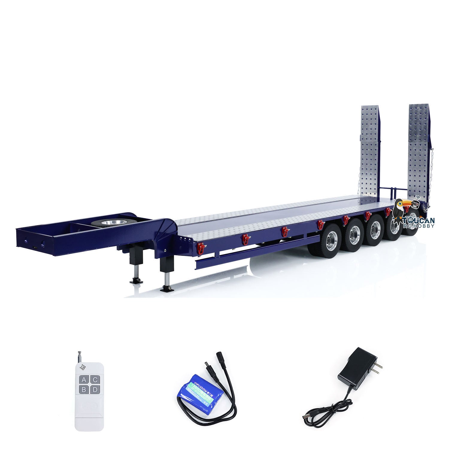 1/14 Scale TAMIYA RC Tractor Truck 5-Axle Metal Semi Trailer - Remote Control Dump Truck Tipper for DIY Simulation Vehicle Models | Perfect for RC Construction Site Play & Collector Displays