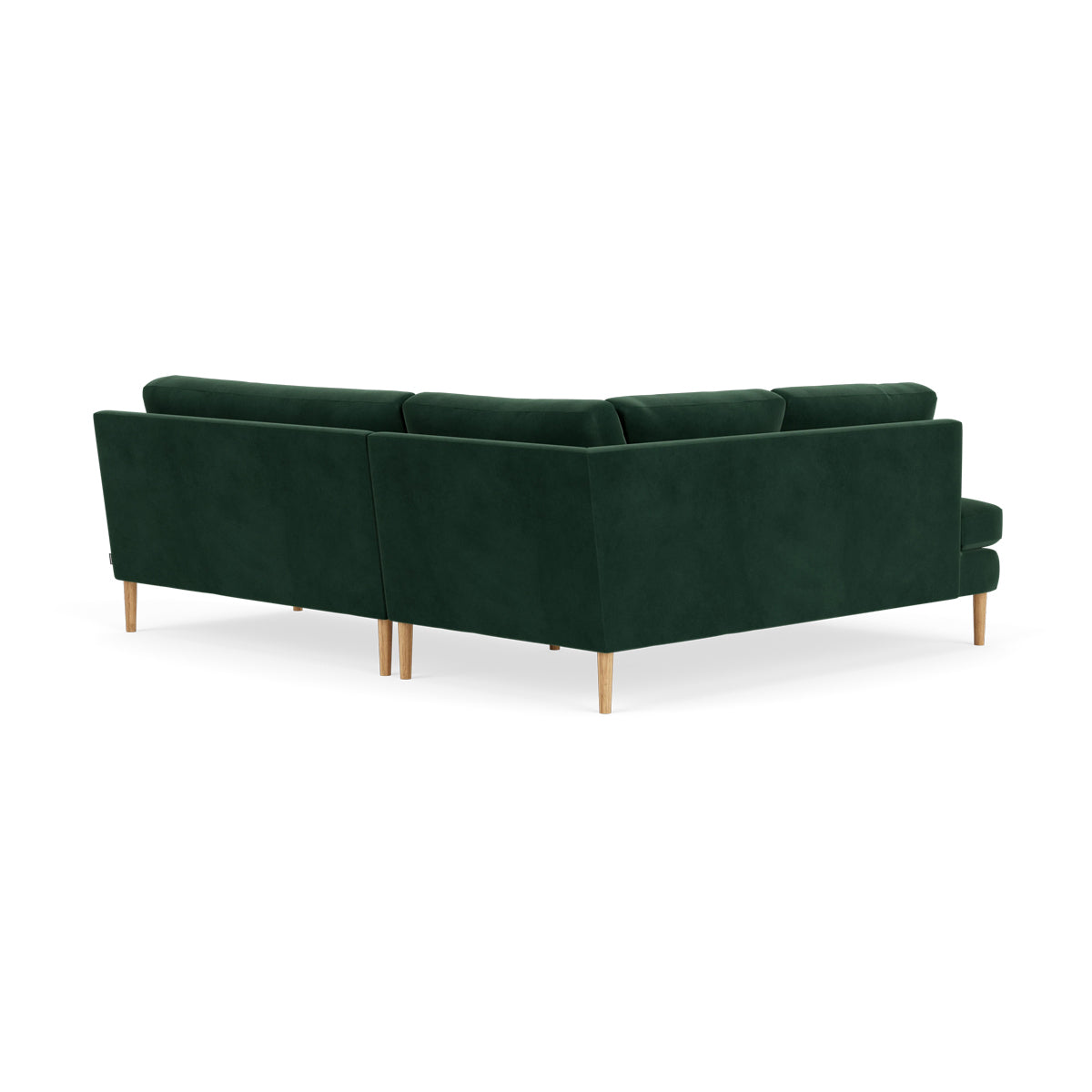 Astha Velvet Left Corner Sofa - Modern L-Shaped Sectional Couch for Small Spaces, Living Room & Apartment Decor - Soft Velvet Fabric, Comfortable Seating for Family & Guests