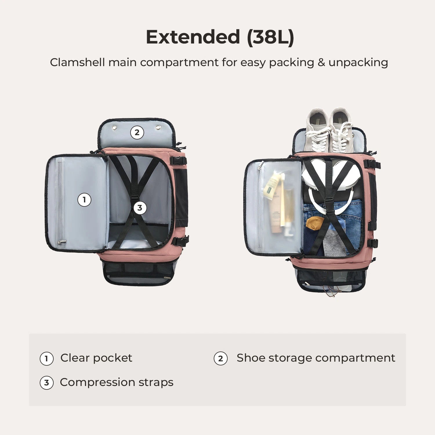 Blast Mesh Travel Backpack - Lightweight Durable Carry-On Backpack for Men & Women | Perfect for Air Travel, Hiking & Daily Commute