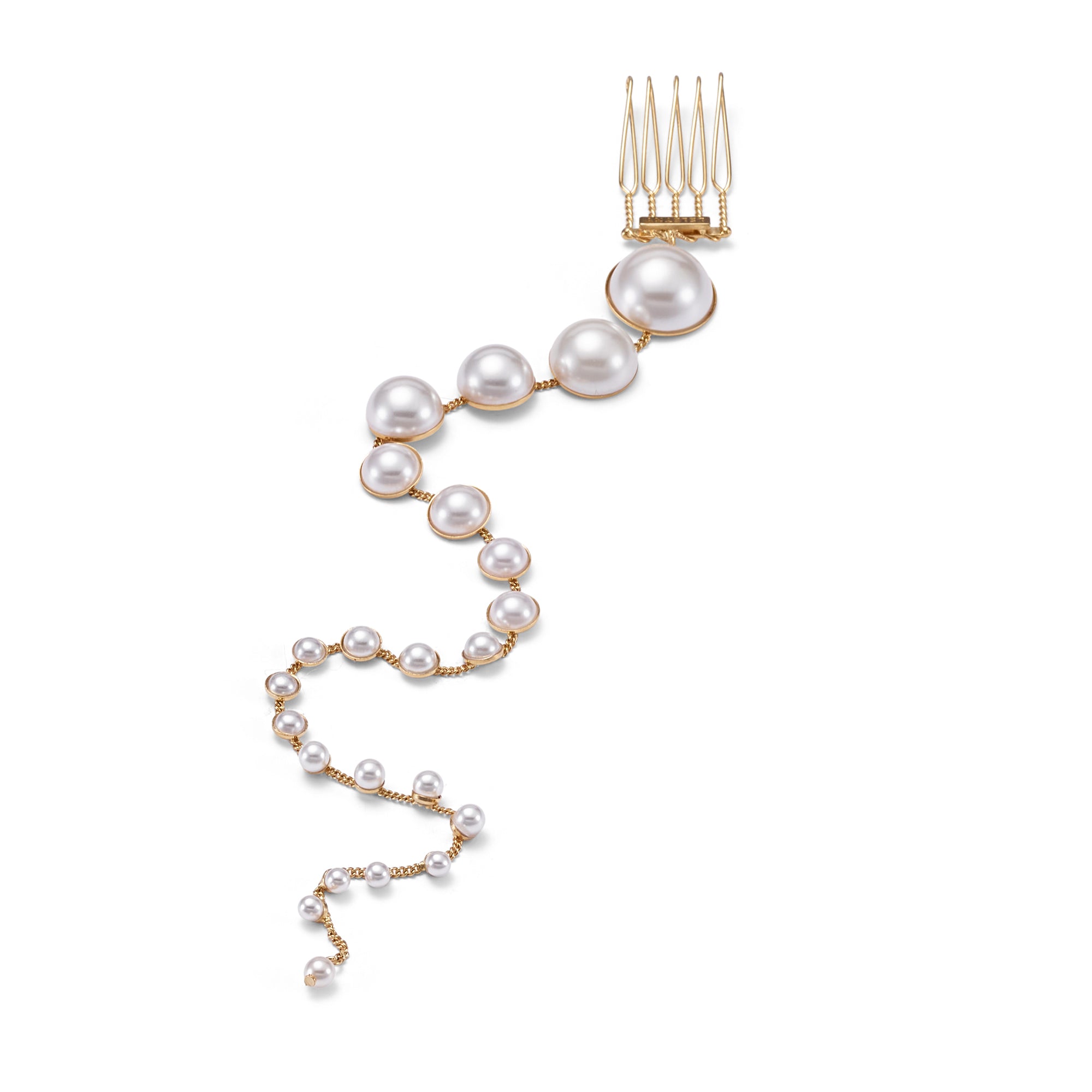 Pearl Spine Comb - Wide Tooth Detangling Hair Comb for Wet & Dry Hair - Perfect for Curly, Thick, and Long Hair - Gentle Scalp Massager for Shower & Styling