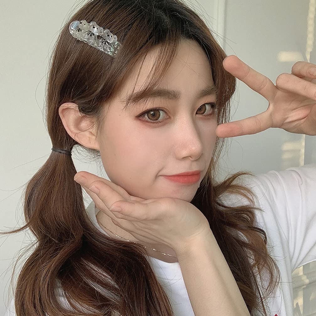 4Pcs Cute Non-Slip Hair Claw Clips for Women & Girls - Strong Hold Ponytail Barrette Hair Clamps - Perfect for School, Work, Gym and Daily Hair Styling
