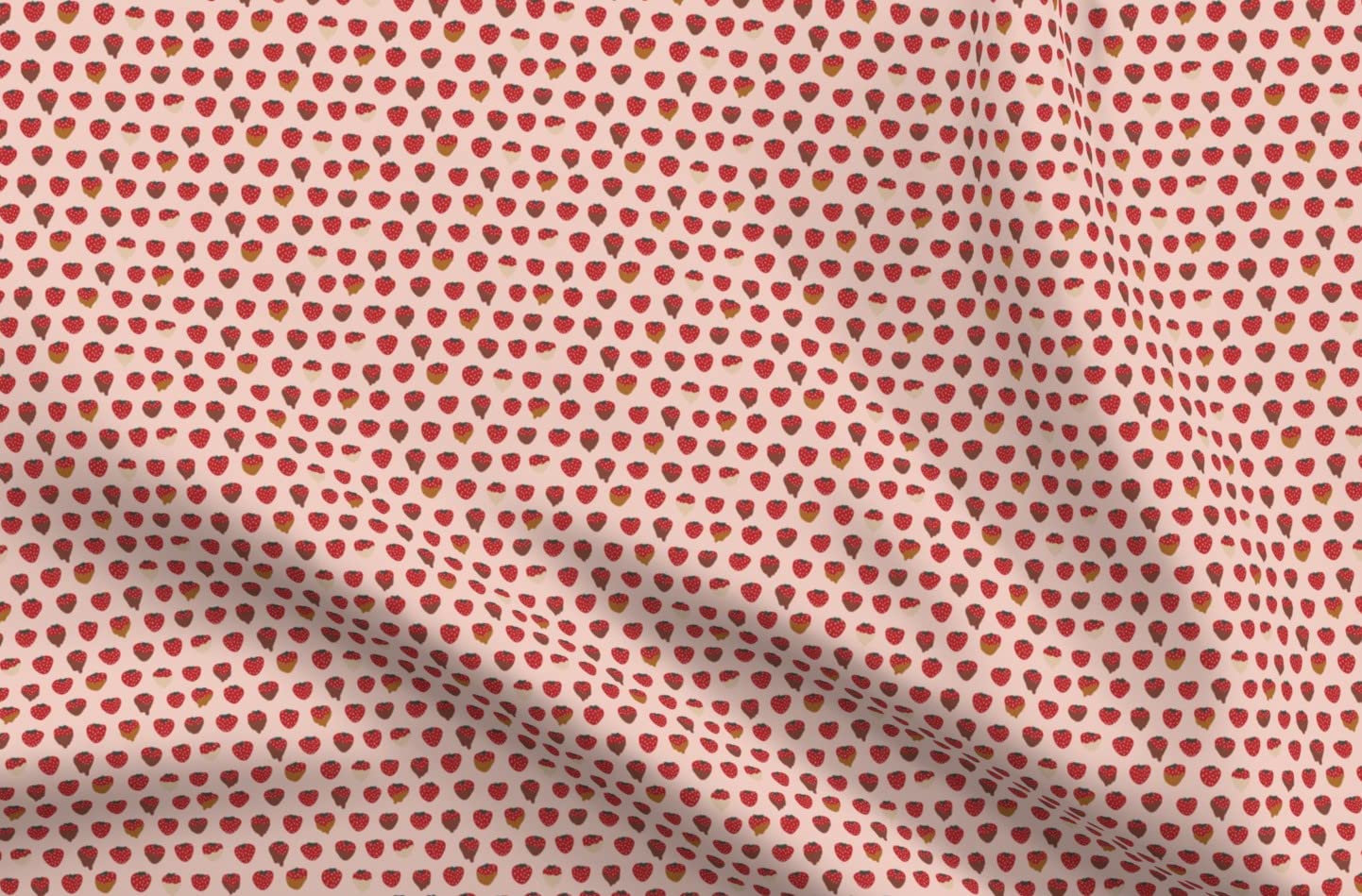 Strawberry Pink Small Scale Printed Minky Fabric by The Yard - Soft Plush Material for Sewing Baby Blankets, Quilt Backing & DIY Projects - Perfect for Nursery Decor, Cuddly Blankets & Crafting