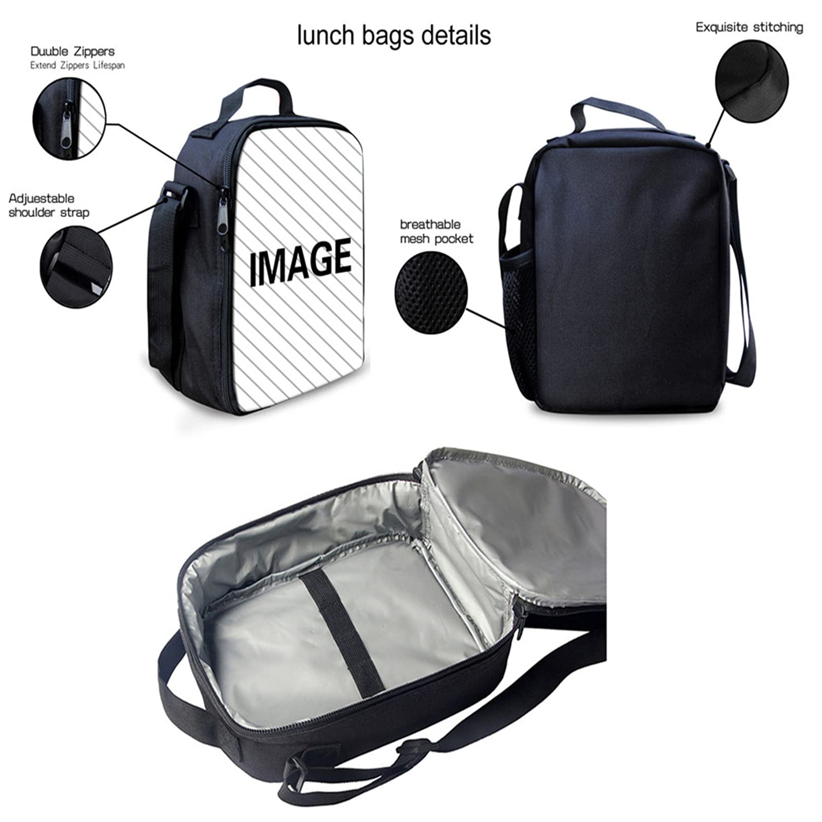 Navajo Print Backpack Set for Kids - Backpack, Lunchbox & Pencil Case for School