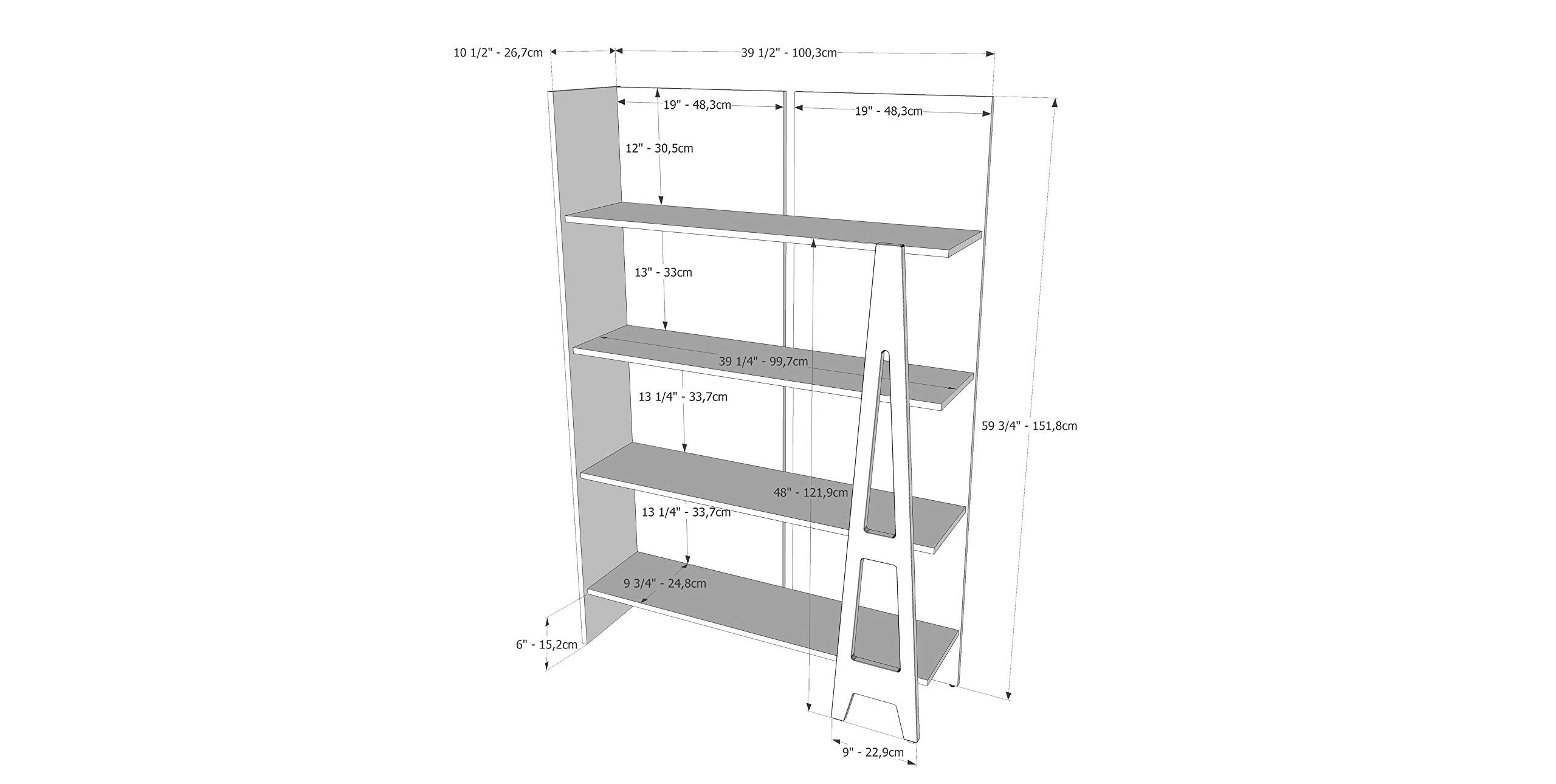 Nexera 608506 Modern Atypik Bookcase - Black & Birch Plywood Bookshelf for Home Office, Living Room, and Bedroom Storage