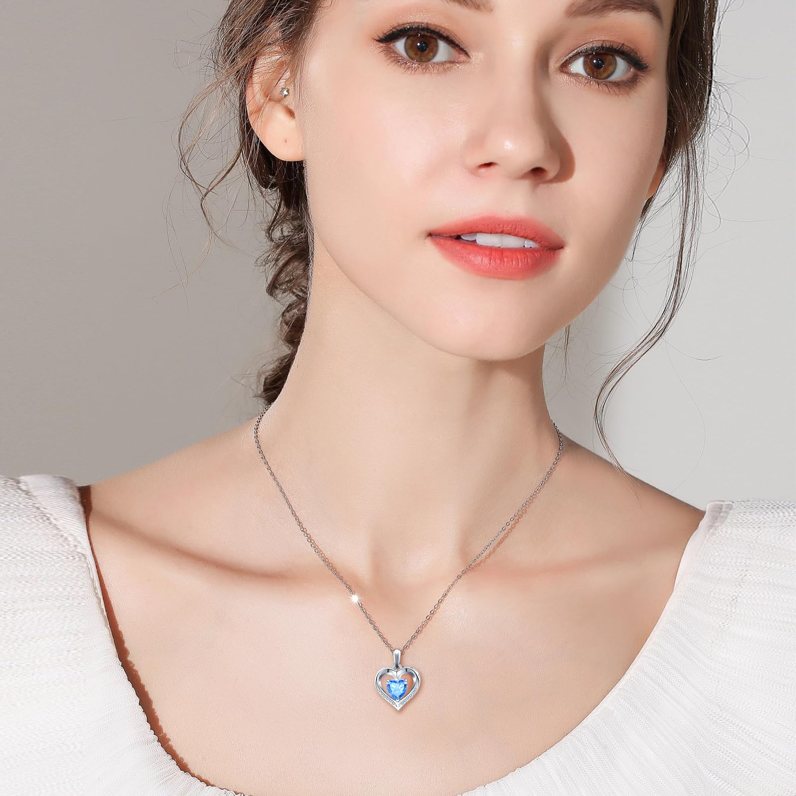 Heart Pendant Necklace for Women - Elegant Mother's Day, Anniversary, Christmas, Birthday & Valentine's Day Gift for Mom, Wife, Girlfriend - Perfect for Romantic Occasions & Special Celebrations