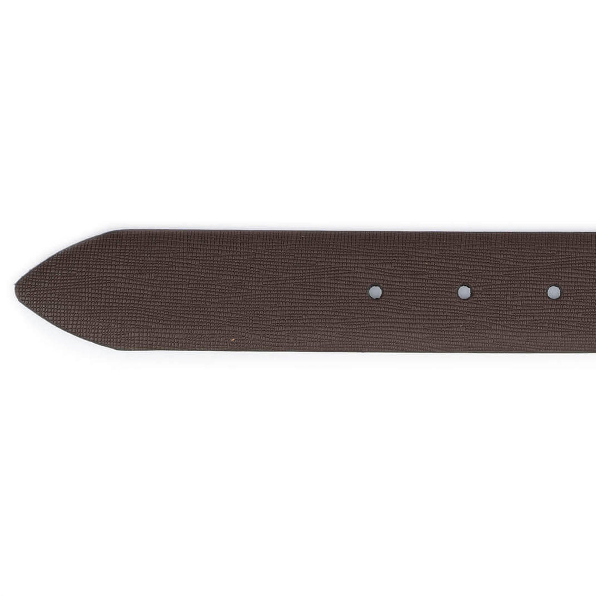 Genuine Brown Saffiano Leather Belt Replacement Strap for Dunhill Women's Belts - Fashion Accessory for Office, Casual & Formal Outfits