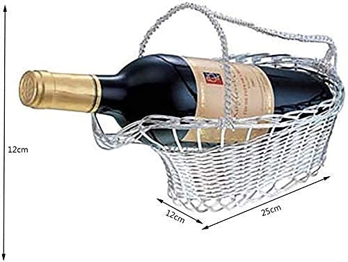 Stainless Steel Wine Rack - Modern Wine Storage Basket for Red Wine Bottles | Creative Tableware Organizer for Home, Bar & Hotel Use