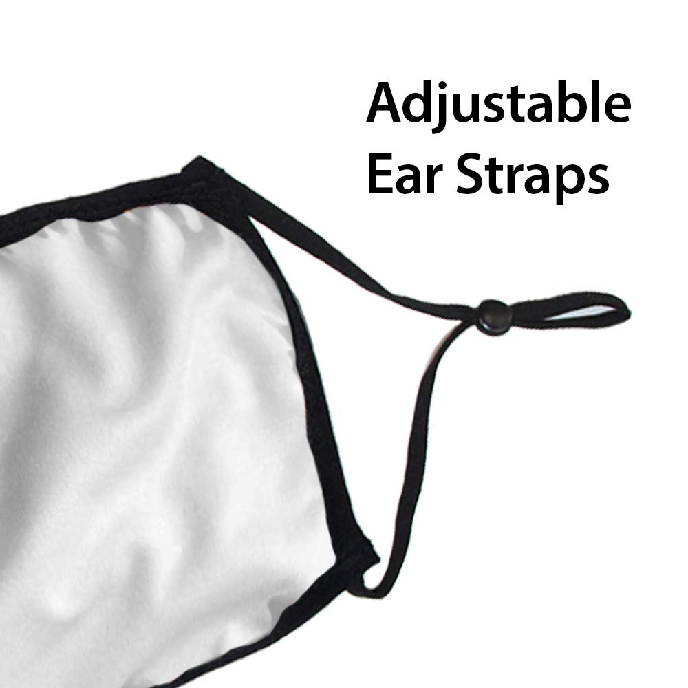 WIRESTER Unisex Reusable Cloth Face Mask with Adjustable Ear Loops - 2 Layer Breathable Fabric Face Cover for Men & Women - Perfect for Daily Use, Travel, and Outdoor Activities