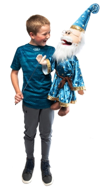 Malvin the Wizard 33.5 Inch Large Hand Puppet for Kids - Interactive Storytelling, Puppet Shows & Educational Play (Code 25)
