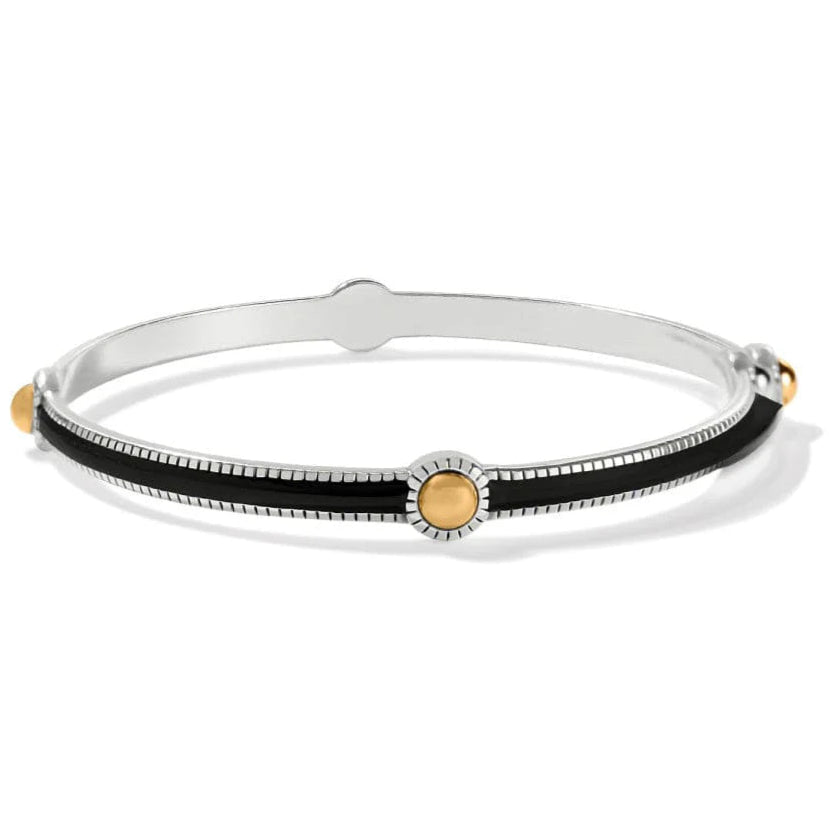 Brighton Interlok Noir Slim Bangle Bracelet for Women - Elegant & Minimalist Jewelry for Everyday Wear, Date Nights & Special Occasions