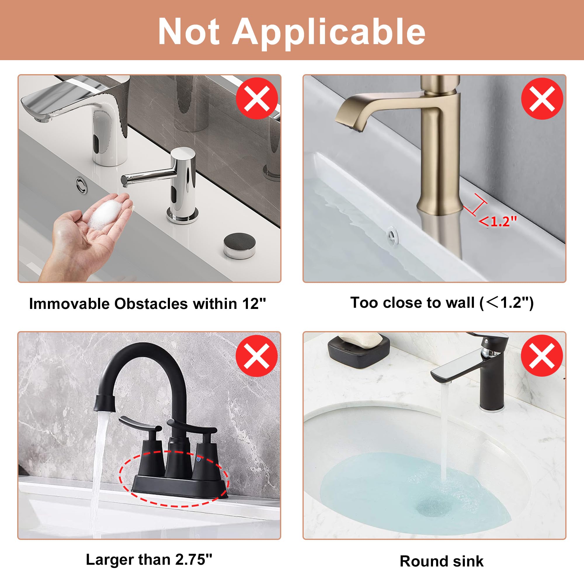 24 Inch Silicone Faucet Mat for Kitchen Sink - Non-Slip 6° Slope Design with Fasten Buttons, Quick-Dry Splash Guard Water Catcher Behind Faucet, RV & Bathroom Safe (Gray) - Perfect for Kitchen Countertops, Sink Areas, and Mobile Homes