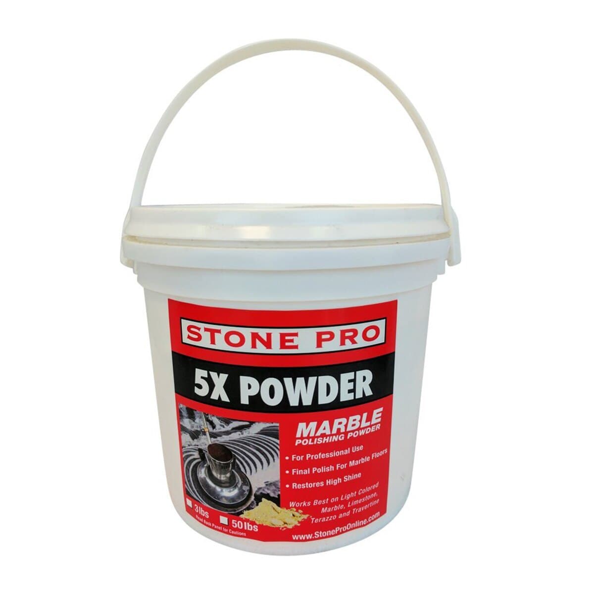 5X Premium Marble Polishing Powder - Restores Shine for Marble, Travertine & Limestone Surfaces - Perfect for Countertops, Floors & Bathroom Tiles