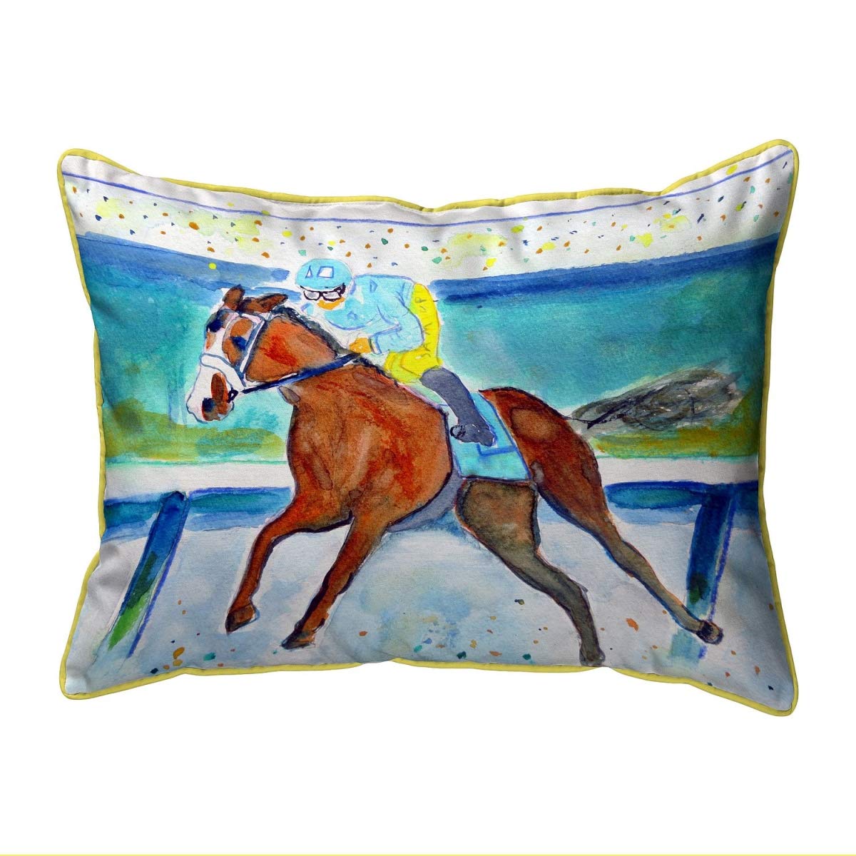 Betsy Drake HJ1035 Decorative Throw Pillow 16x20 Inches - Multi-Color Boho Style for Sofa, Bed & Living Room Home Decor