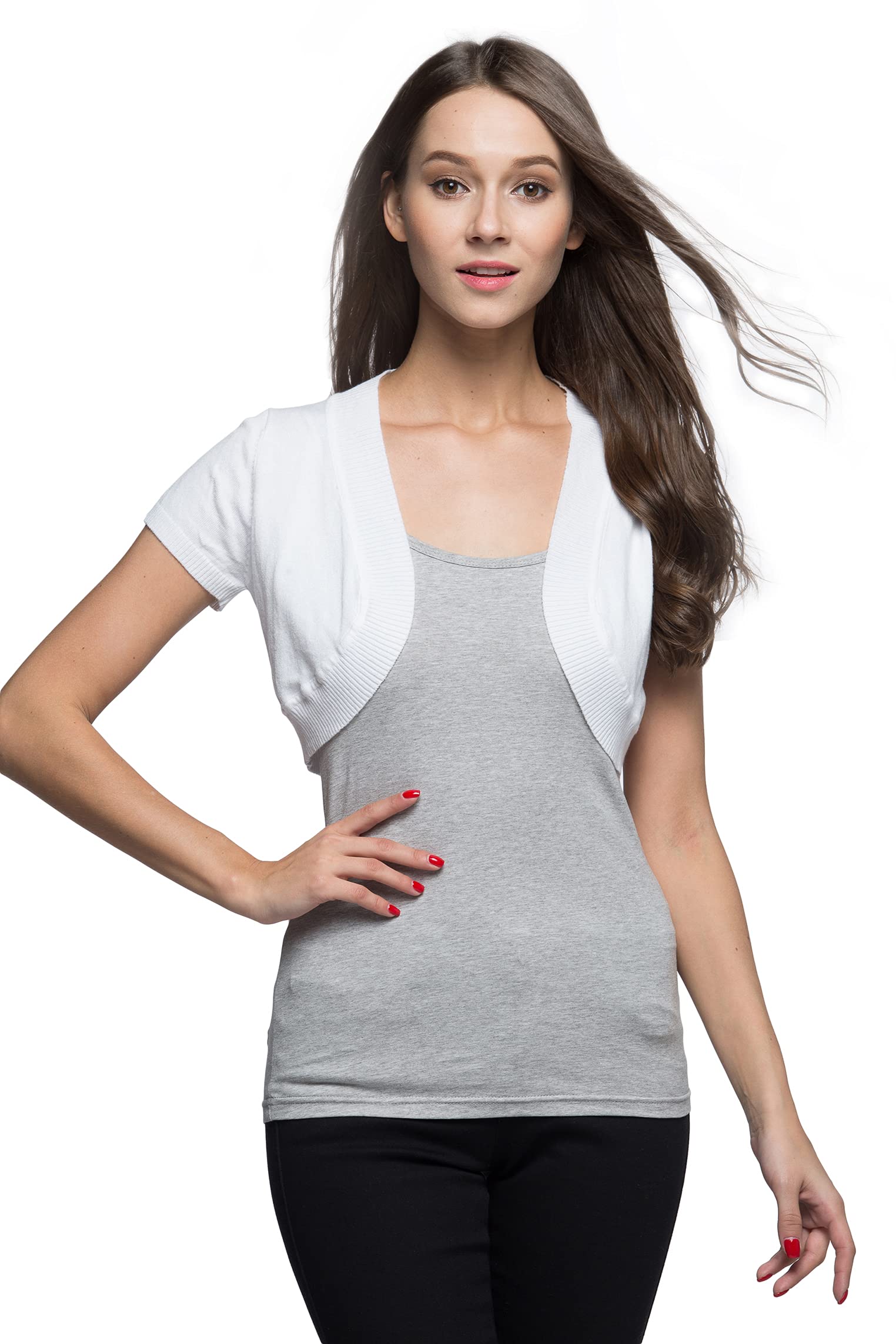 Trendy Short Sleeve Open Front Cardigan for Women - Lightweight Summer Cover-Up Shrug - Perfect for Beach, Office & Casual Outfits